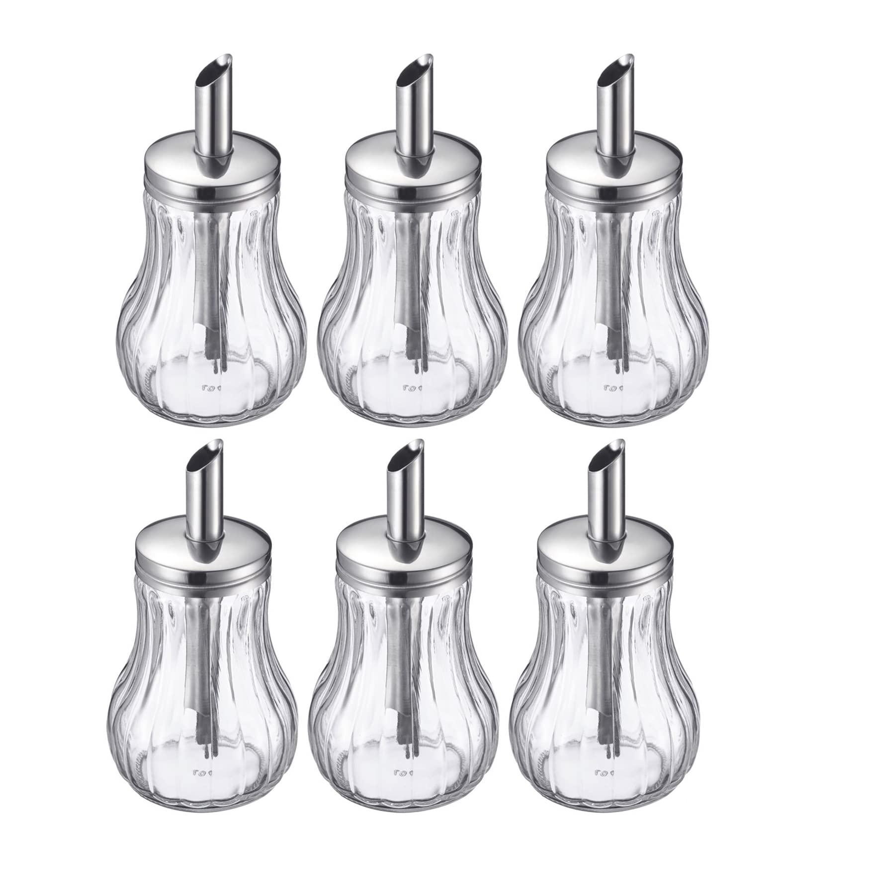 Westmark Sugar Dispenser, 6 pieces, Volume: 250 ml each, Glass/Stainless Steel, Berlin, 653422E2