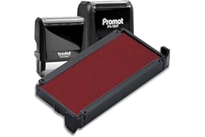 Promot P4-1847, Trodat 4912 Replacement Ink Pad - Replacement Ink for Self Inking Stamp, Color Impression Ink Pad Refill, Self Ink Stamps for Office, Professional & Business Stamping Supplies, Red