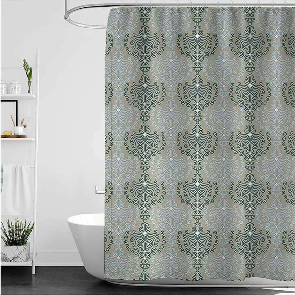 Floral Fun Shower Curtain, Abstract Art Damask Desgin Floral Ornament Background