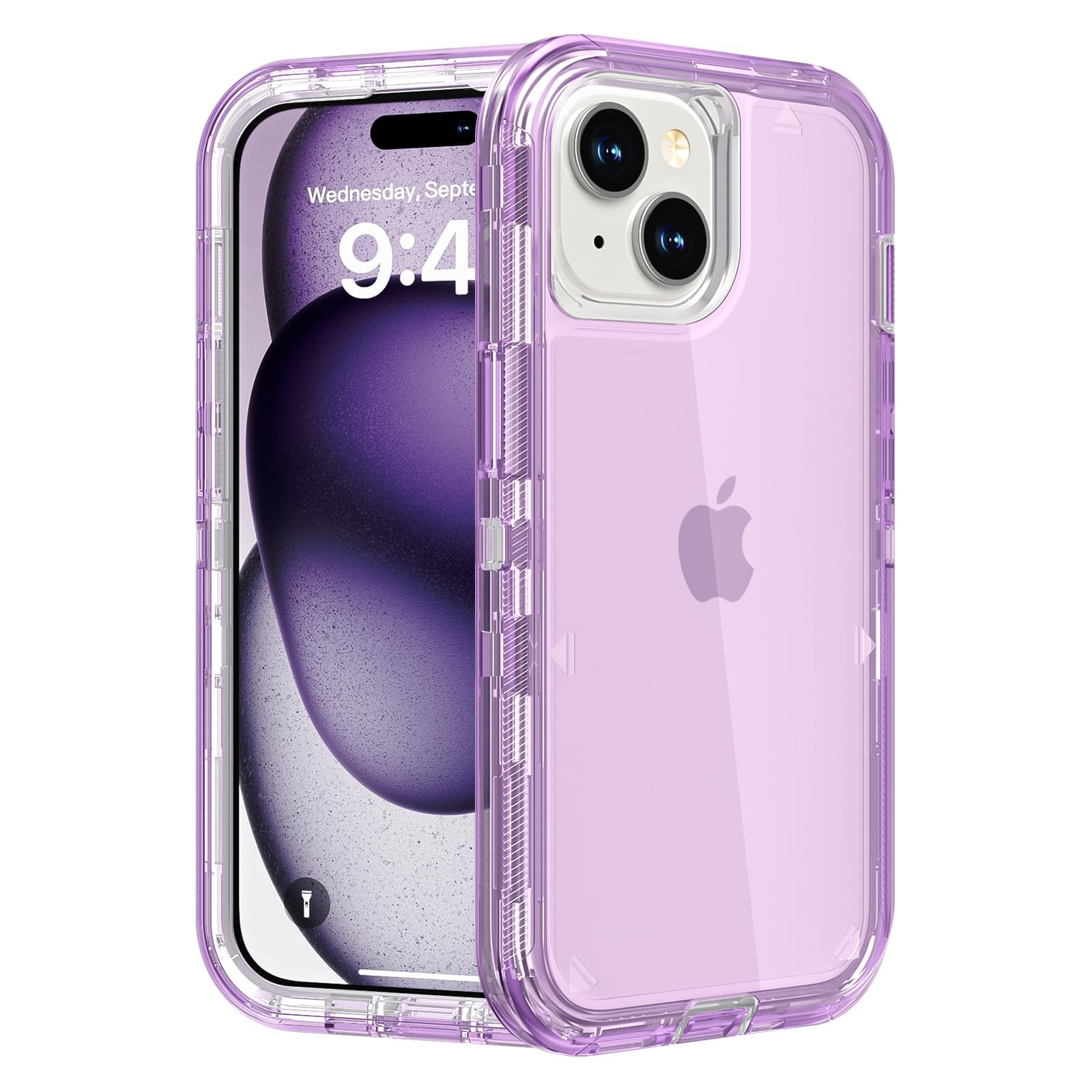 Follaroma for iPhone 15 Case, Heavy Duty Shockproof