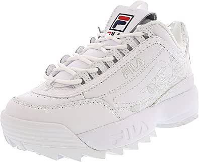 Amazon.com: Fila Disruptor Ii Embroidery - Zapatos de tacón alto para mujer  (36.1 ft), color blanco y rojo : Ropa, Zapatos y Joyería