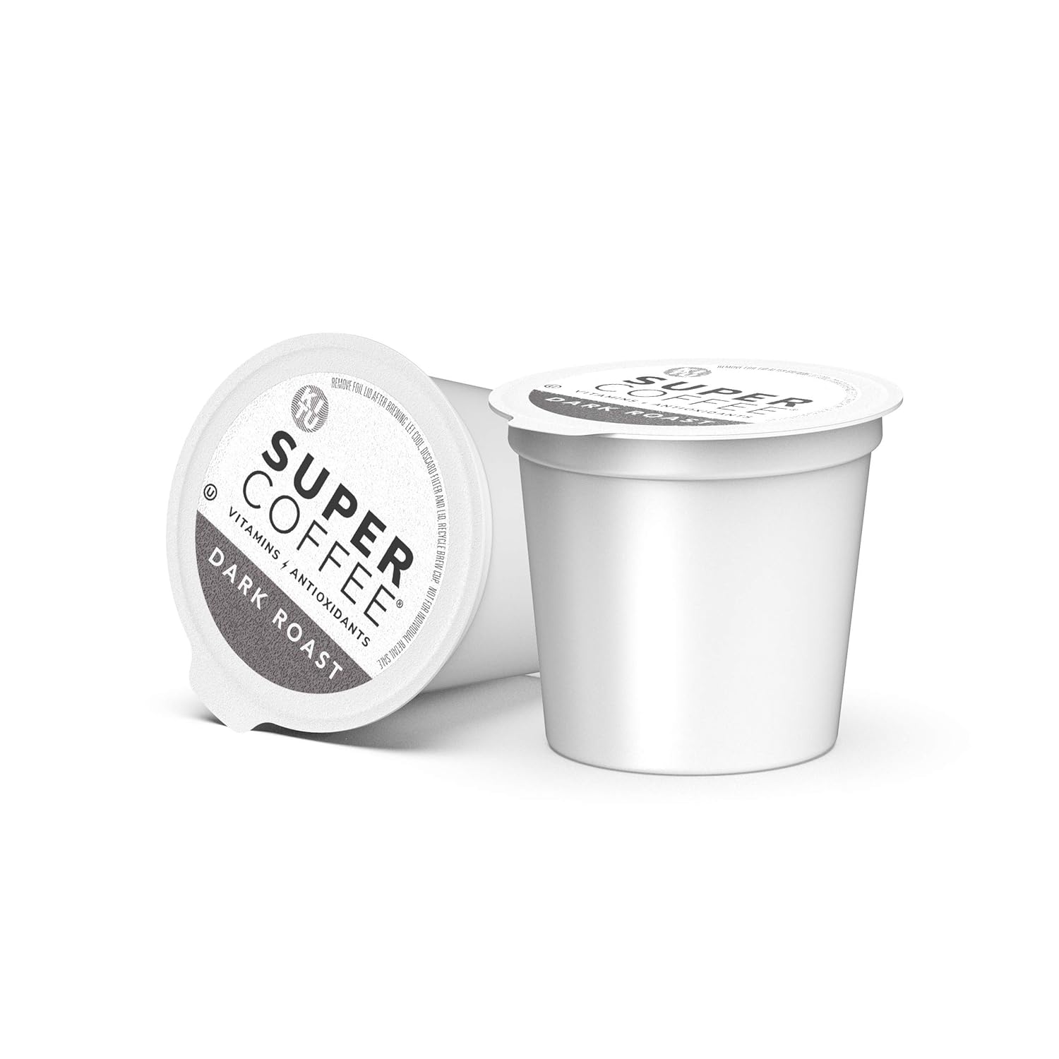 Kitu Super Coffee Pods (200mg caffeine) [Dark Roast] Single Serving, 32 Pack | Coffee Pods Compatible with Keurig 2.0 K-Cup Brewers - From the Super Coffee Family