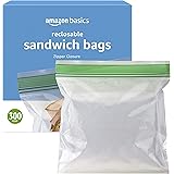 Amazon Brand - Solimo Sandwich Storage Bags, 300 Count