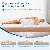 wowttrelax Dual-Layer Memory Foam Mattress Topper 90x190x5cm with Cover view 5