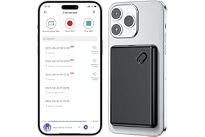 64GB Smart Digital Voice Recorder, Oilsky Bluetooth Recorder with Phone App, Magnetic Call Recorder, One-Key Audio Recording Device with Playback, 60 Hours Continuous Recording, AI Noise Canceling
