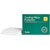 Marlow Cooling Pillow Case - Machine Washable - Zipper Pillow Cases - Made with 100% Long-Staple Cotton - Cooling-Infused Pillow Protector - Pillow Protector Standard Size