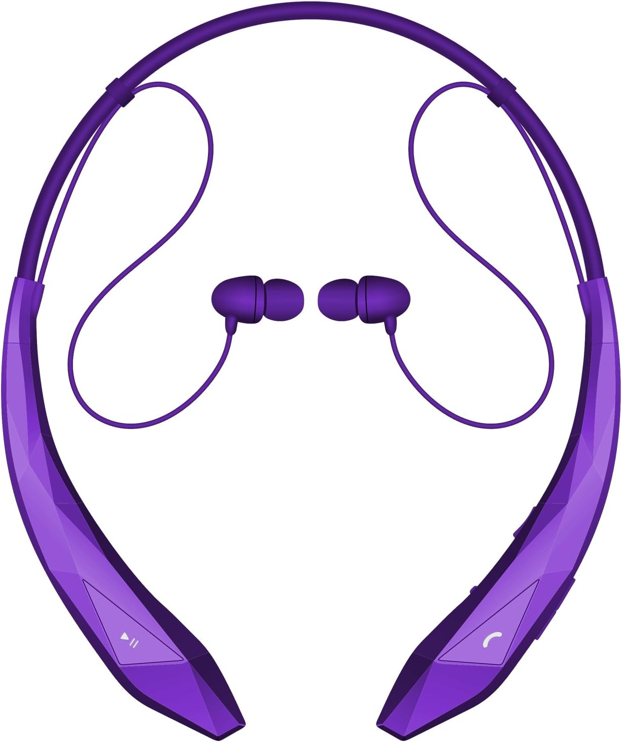 Rymemo Bluetooth Headphones, Shine Like Diamond Surface Wireless Bluetooth Headset Sports Earphones w/Mic HD Stereo in Ear Earbuds for Gym Running Workout Headsets, Purple