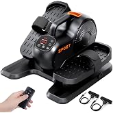 Under Desk Elliptical Machine, 3-in-1 THERUN Electric Leg Exerciser for Seniors, Fully Assembled Portable Seated Pedal Exerciser w/Remote Control, 16-Level Speeds &amp; Resistance