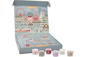 Yankee Candle Signature Votive Mini Candle Jars 12 Days of Christmas Candle Advent Calendar, 1.3 OZ Glass Jar (Variety Pack)