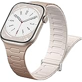 Easuny Magnetic Silicone Band Compatible with Apple Watch Bands for Women 40mm 41mm 42mm 38mm 44mm 45mm 46mm 49mm Men, Sport Waterproof Security Strap for iWatch Series 11 SE 3 2 10 9 8 7 6 5 4 Ultra