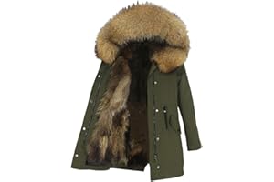 Winter Jacket Women Long Parka Real Fox Fur Coat Natural Raccoon Fur Collar Hood Thick Warm Streetwear Parkas New