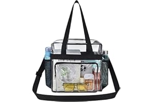 USPECLARE Clear Bag for Stadium Events, 12x6x12 Transparent Stadium Messenger Bag for Concerts, Work, Sports Games, Gym