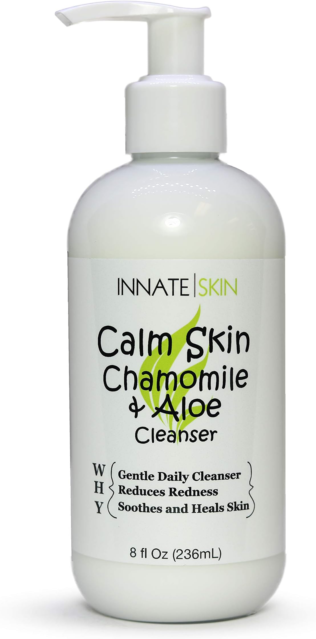 Calm Skin Chamomile & Aloe Cleanser (8 oz) Gentle Face Wash With Squalane and Vitamins A & E - For All Skin Types Including Acne Prone