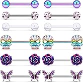 Kadogohno Nipple Rings for Women Nipple Piercing Jewelry 14G Nipple Rings Surgical Steel Screw Nipplerings Nipple Shield Ring Barbell Body Piercing Jewelry Set 9/16 Inch 14mm