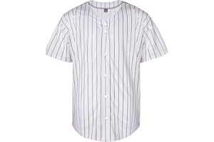 QTWW INC Mens Baseball Jersey Button Down Blank Solid Color Short Sleeve Shirts Hipster Hip Hop Active Team Sports Uniforms