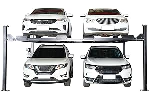 APlusLift 9,000LB 4-Post Double Deck Parking Storage Car Lift - HW-9KDP