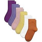 SIPCOLOR Combed Cotton Kids Crew Socks School Dress Quarter Uniform Stretchy Socks for Boys Girls