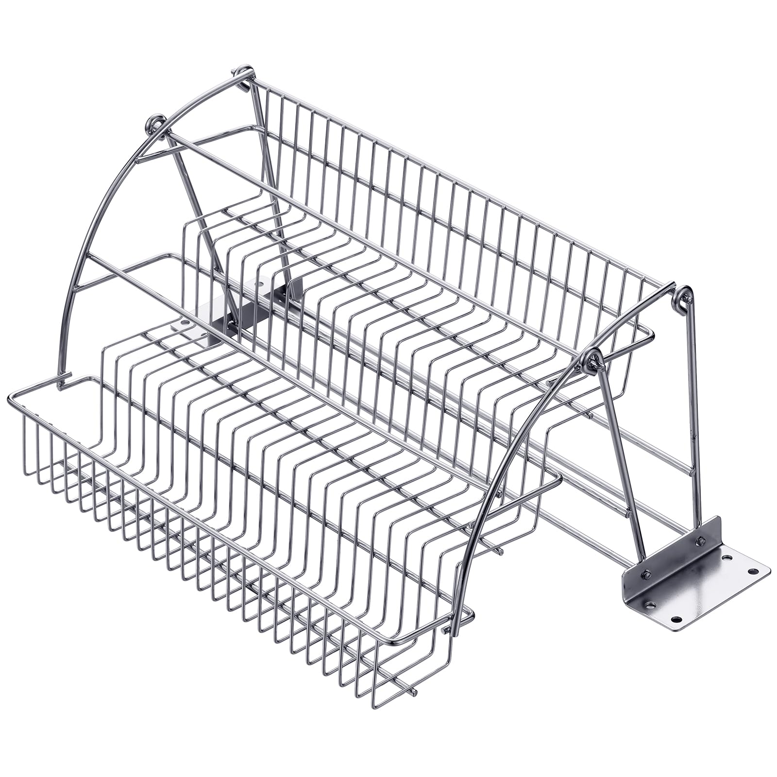 Photo 1 of Honeydak 3 Tier Pull Down Spice Rack for 15 inch Cabinet Retractable Large Capacity Kitchen Storage Shelf Step Retractable Storage Holder for Kitchen Cupboard Pantry