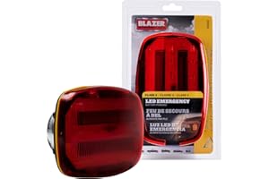 Blazer International 195C6350 LED Magnetic Emergency Safety Light – Red, Battery Powered, Dual Flash Modes, High-Visibility Warning Beacon for Roadside, Construction, and Farm Use Automotive Accesory