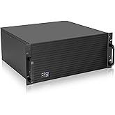 Rackchoice N4058 4U Black Rackmount Server Chassis, 4x3.5" + 3x3.5" or 2x3.5"+2x2.5" Drive Bays, EATX/ATX/MATX/Mini-itx Suppo