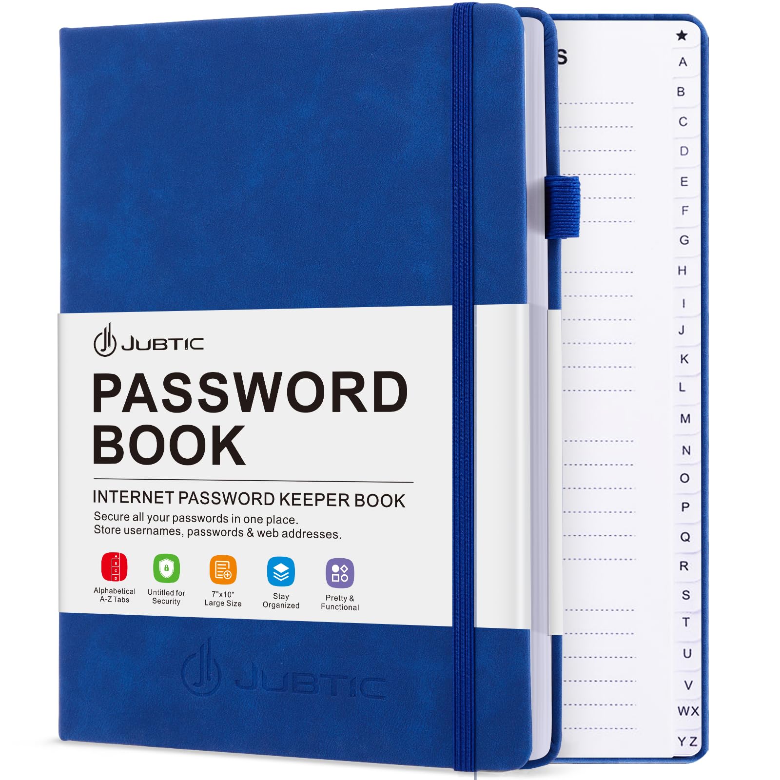 JUBTIC Password Book with Individual Alphabetical