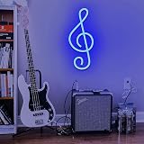 ENUOLI Musical Note Neon Sign Blue LED USB Battery Night Light view 4