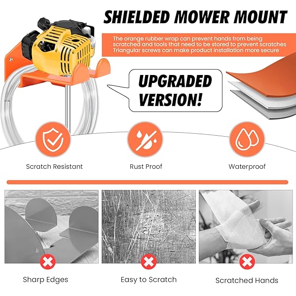WEED EATER HANGER, 2PACK TRIMMER RACK WALL MOUNT,HEAVY DUTY WEEDEATER HOLDER GARAGE WALL MOUNT FOR POWER TOOLS, GRASS TRIMMER, GARDEN TOOLS