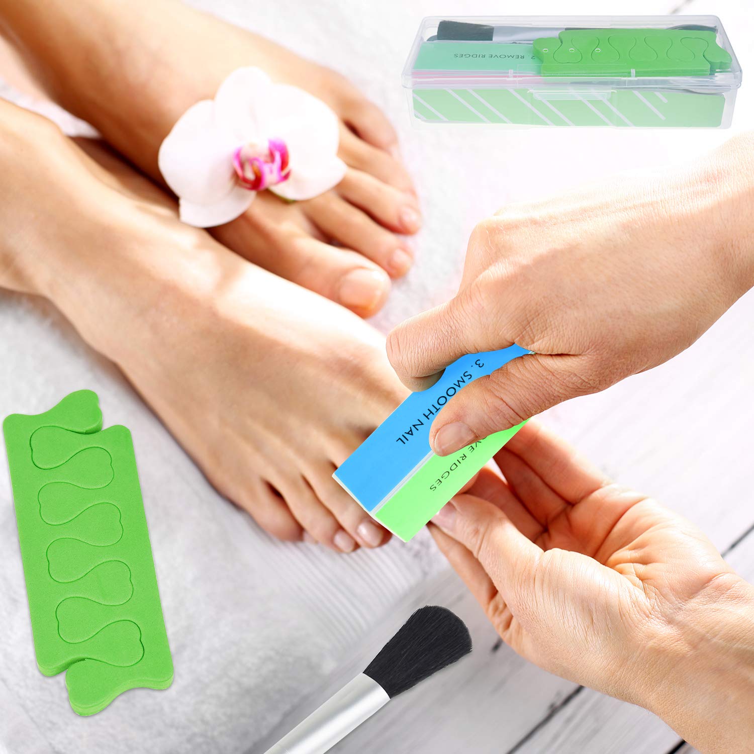 20 in 1 Nail File Set, EAONE Professional Manicure Kit Pedicure Tools Nail Art Tools with Nail Files and Buffers Cuticle Nipper Cuticle Pusher Nail Cutter for Hand and Foot Nail Salon, Case Packaged: Beauty