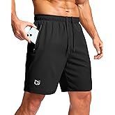 G Gradual Men's Athletic Running Shorts with Zipper Pockets Quick Dry 7"/ 5"/ 9" Workout Gym Shorts for Basketball Hiking