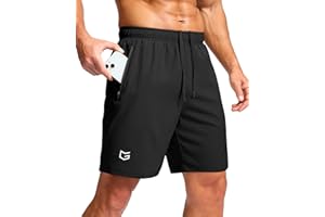 G Gradual Men's Athletic Running Shorts with Zipper Pockets Quick Dry 7"/ 5"/ 9" Workout Gym Shorts for Basketball Hiking
