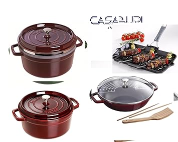 Staub. Granada Cacerola cm 26 con Cesta Vapor + Olla CM22 + ...