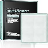 EVERLIT CARE EquiFlow Super Absorbent Dressing for Heavily Exuding Wound | Fast-Absorbing Non-Adhesive Polymer Dressing with Nonstick Gauze Pad | High Absorption & Retention | Pack of 10 (6" x 6")