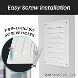 Repa Market 10 x 7.5 in White Steel Air Vent Cover with Insect Screen view 5