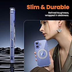 toushion 3 in 1 for iPhone 16 Plus Case Clear with
