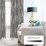 Deconovo Light Grey Blackout Curtains 66x54 2 Panels Thermal Insulated view 3