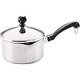 Farberware Classic Stainless Steel 1-Quart Covered Straining Saucepan - - Silver