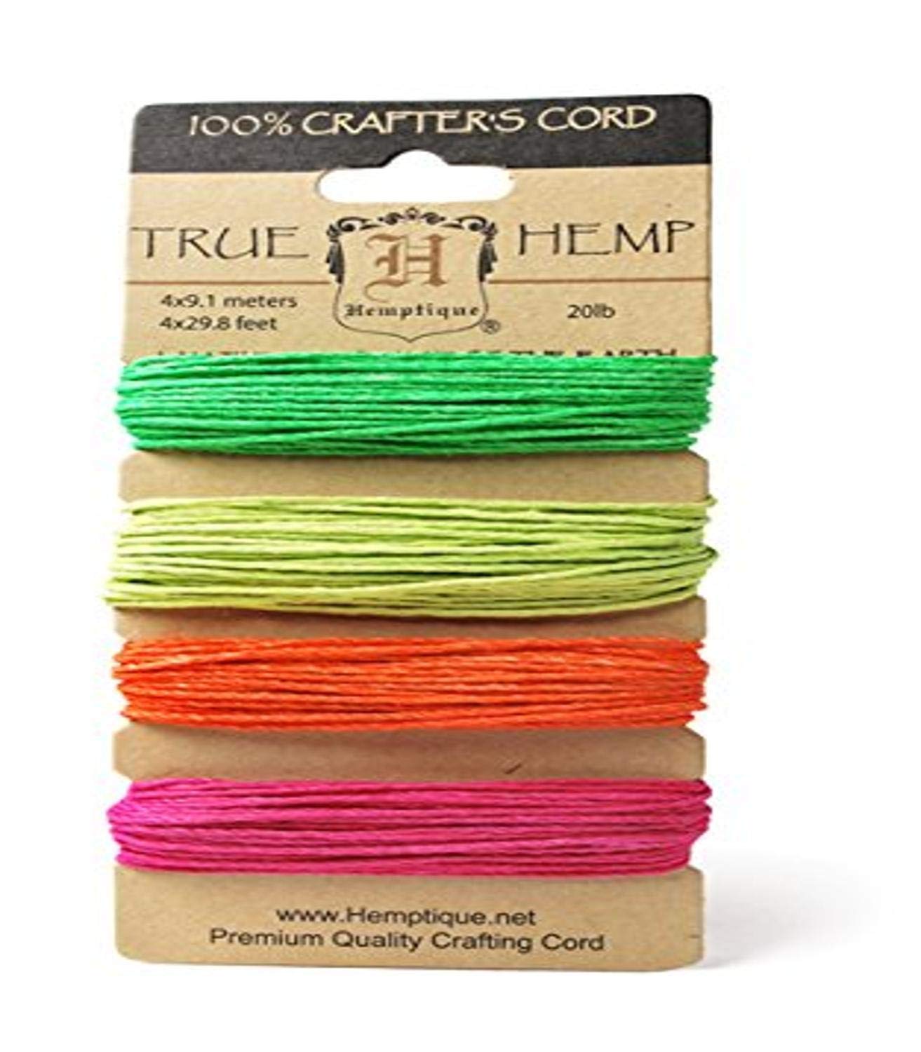 Hemptique Hemp Card (Set of 4) Neon, one Size