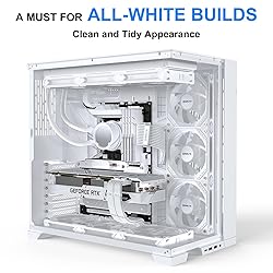 Sirlyr PSU Cable Extension Kit,Bright White Sleeved