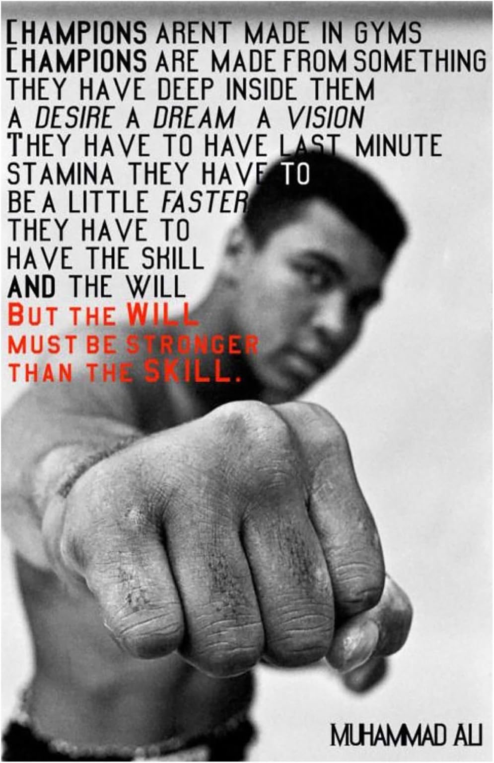 Hk Prints Muhammad Ali Wall Poster (Matte Finish_12x18 Inch_Multicolor)