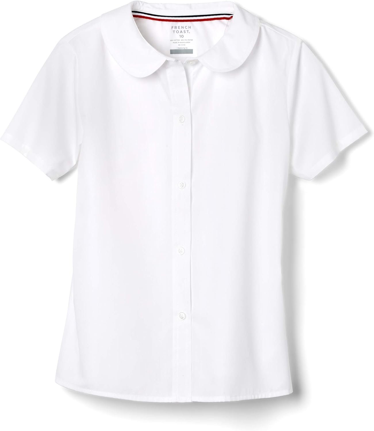 French Toast girls Short Sleeve Peter Pan Collar Blouse (Standard & Plus): Clothing