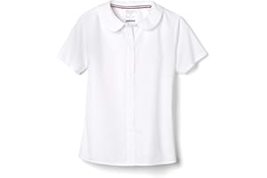 French Toast Girl's Short Sleeve Peter Pan Collar Blouse (Standard and Plus)