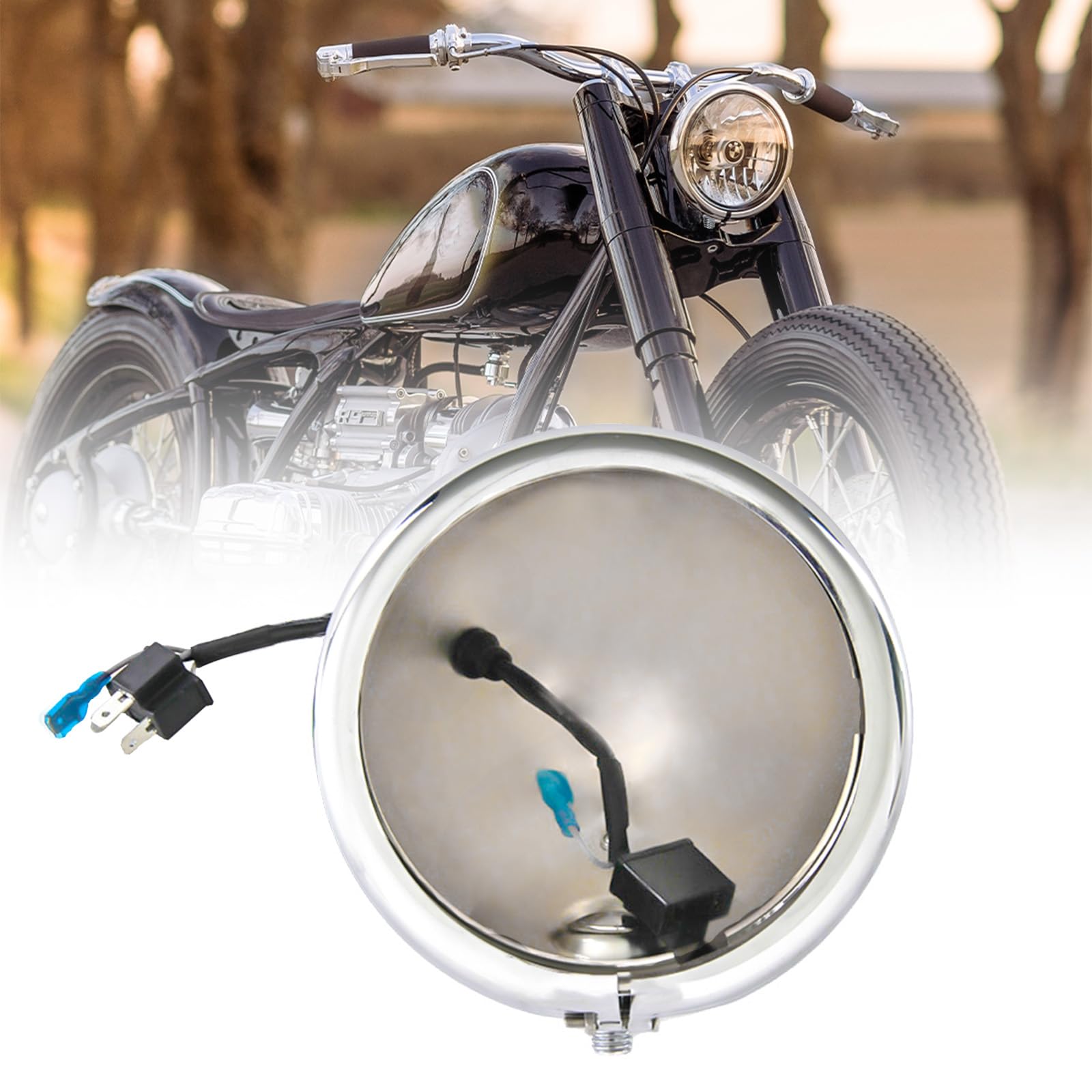 Photo 1 of 5 3/4" 5.75 Inch Daymaker Led Headlight Housing bucket for Harley Davidson FXWG Chopper (Chrome)