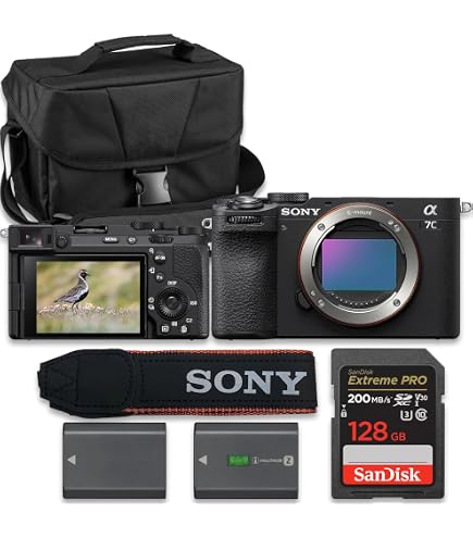 Amazon.com : Sony Alpha a7C II Mirrorless Camera, Black, Bundle