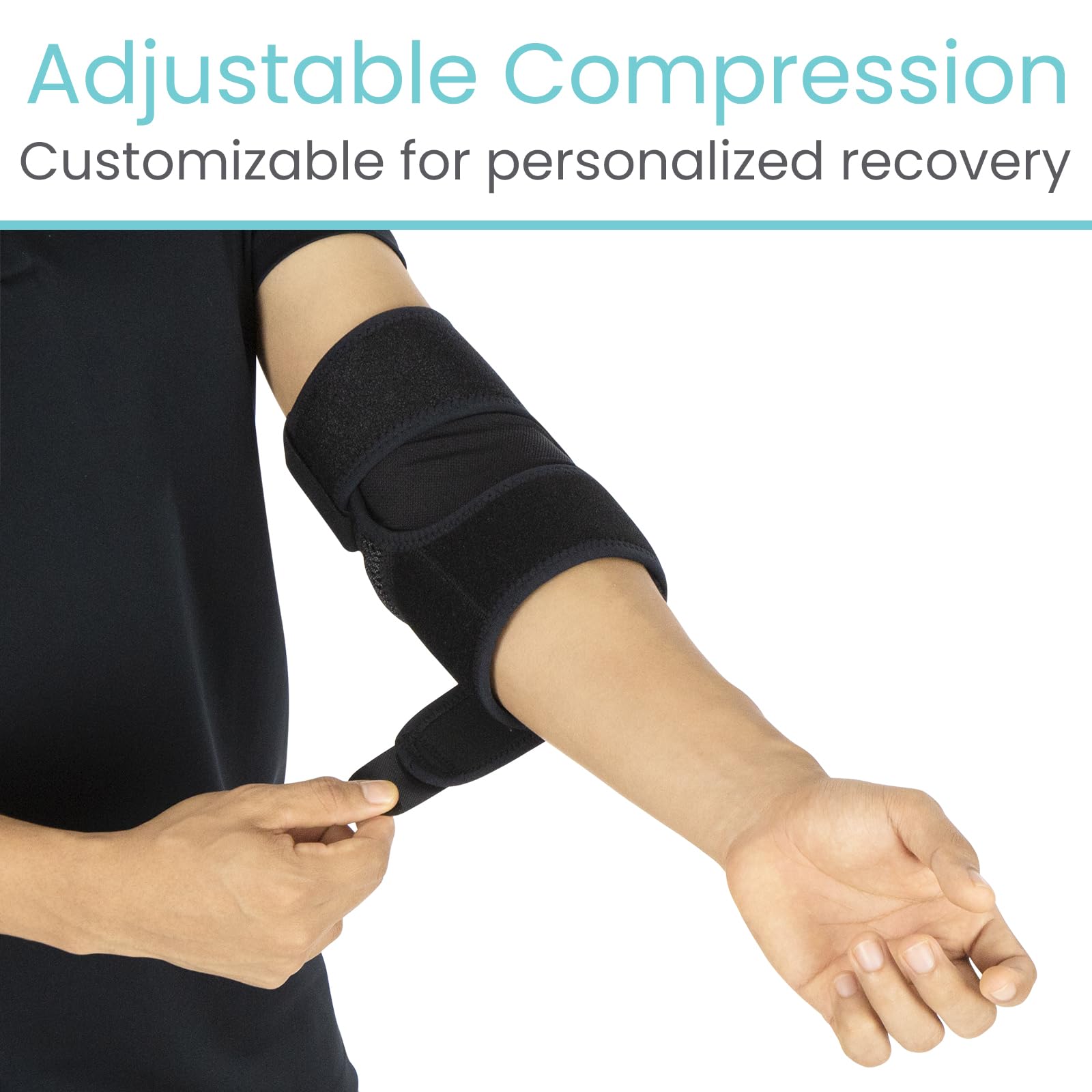 Vive Elbow Brace - Tennis Compression Sleeve - Wrap for Golfers, Bursitis, Left or Right Arm - Tendonitis Support Strap for Golf, Men and Women - Epicondylitis and Sports Recovery