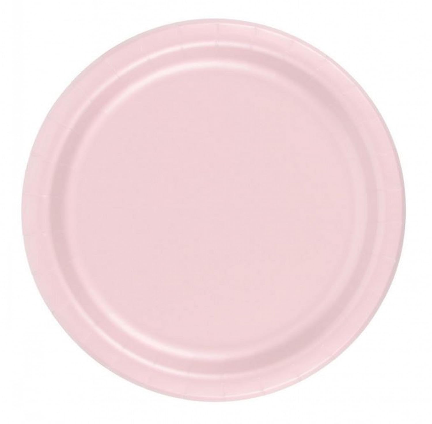 240 Light Pink (10 Pks of 24) 7 Inch Wax Coated Plain Solid Color Dessert Cake Paper