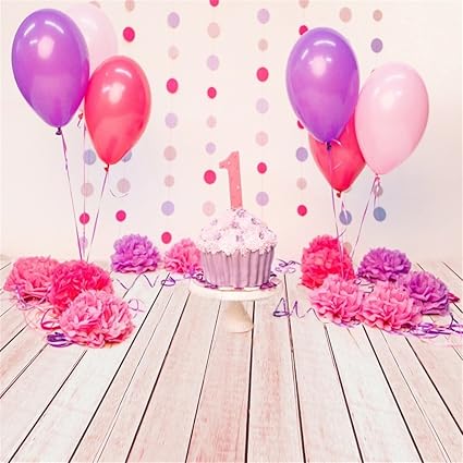 Amazon Com Leowefowa 5x5ft Girl S 1st Birthday Party Decoration