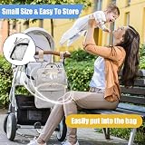 SHUXIA Universal Rain Cover for Pram Pushchair Clear PVC Weather Shield view 4