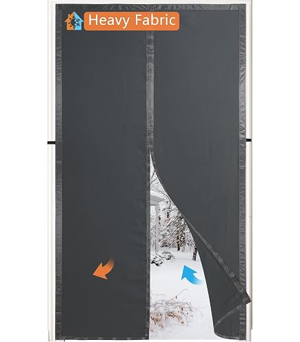 Rideau Isolant Magnétique Pour Porte De Camping-car - Hiver/été - 133x180cm - Coupe-vent Et Imperméable