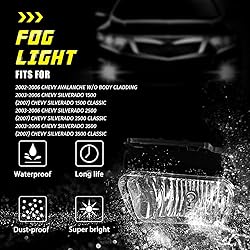 TOPSCOPE Fog Lights Replacement Compatible with