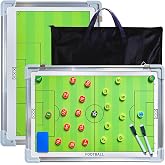 Pure Vie Portable Magnetic Soccer Coaching Board Football Tactics Clipboard | Soccer Strategy Whiteboard for Coaches Training and Matches, Dry Erase Board with Magnet, Pen Football Sport Coach Must Haves